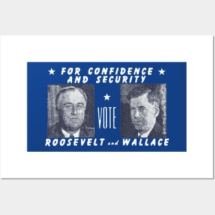 1940 Vote Roosevelt and Wallace Posters and Art